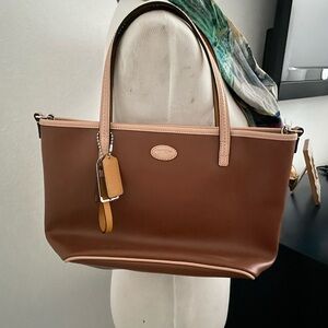 Coach Brown Leather Metro Tote Bag